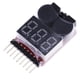 thumbnail image 1 of Probador de Voltaje de Batería Lipo 1-8S/ de Zumbador de /verificador de Voltaje de Batería con Altavoces Duales Baoblaze Alarma de zumbador de baja tensión, 1 of 8