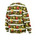thumbnail image 5 of SCRAWLGOD Christmas Tree Cane Ornament Ball Print Womens Casual Crewneck Sweatshirts Long Sleeve Fashionable Tops Loose Fit Pullovers with Drop Shoulder for Shopping Running, L, 5 of 7
