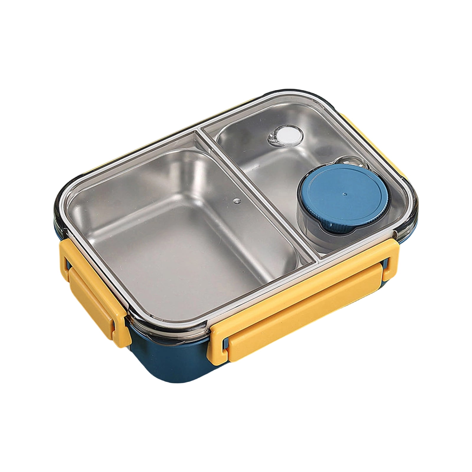 Stainless Steel Bento Box Lunch Box Metal Food Storage Container with Removable Dividers, Portable & Leak-Proof Meal Prep Container