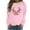 Pink, variant on lcziwo Cute Christmas Sweatshirts for Women 2024 Fall Winter Crew Neck Xmas Graphic Pullover Trendy Oversized Sweatshirt White,L
