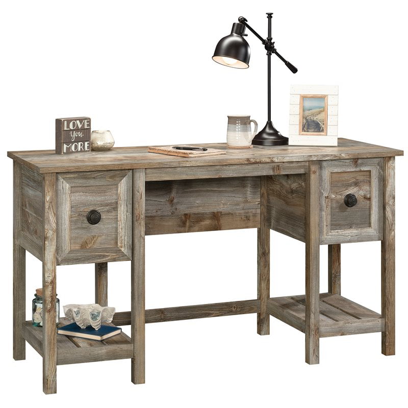 Sauder Granite Trace Contemporary Wood Writing Desk In Rustic