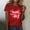 #047-Red, variant on Ounisa Women's Gradient Tops Casual 3/4 Sleeve Bow Printed Raglan Clothes Crewneck Pullover Loose Shirts S-5XL