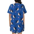 thumbnail image 3 of Kdxio Cute Shark Cartoon Print Pajamas Sets for Women Short-Sleeved Pjs with Lounge Shorts Two Piece Sleepwear S-4XL, 3 of 9