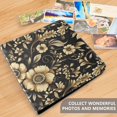 thumbnail image 5 of Leather Cover Photo Album 80 Pockets 4x6 Photos Bookshelf Picture Album Gold Flowers and Leaves, 5 of 9