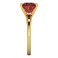thumbnail image 3 of 2.5 ct Round Cut Natural Garnet Solitaire 14K Yellow Gold Womens Engagement Ring, 3 of 5