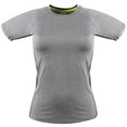 thumbnail image 1 of Tombo Teamsport - Camiseta de manga corta modelo Sim Fit para mujer (Gris Jaspeado/Gris), 1 of 1