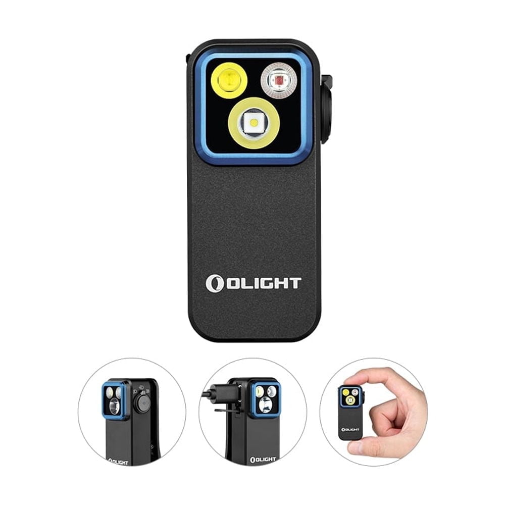 OLIGHT Oclip Pro EDC Flashlight Clip-on Light, Rechargeable 500 Lumens with Three Lighting Solutions Type-C Charging, Magnetic Flash Lights for Signaling, Cycling, Outdoor or Indoor Use(Black)