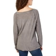 thumbnail image 2 of Sequin Star Long Sleeve T-Shirt New Grey XL, 2 of 3