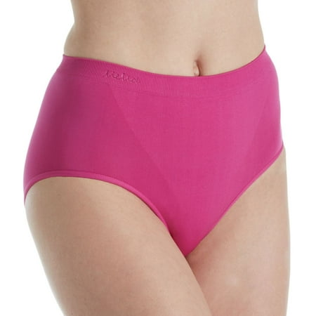 Women s MeMoi MSM-100 SlimMe Seamless Control Brief Panty (Fuchsia Red S)