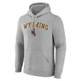 thumbnail image 2 of Men's Heather Gray Wyoming Cowboys Campus Pullover Hoodie, 2 of 3