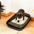 thumbnail image 3 of Splash-Proof High Bar Litter Box Large Capacity Waterproof Base,Removable Pan Modern Design for Multiple Cats Self-Cleaning Function Heavy-Duty Plastic Construction for Home Use,Ccwuwei, 3 of 7