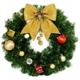 thumbnail image 4 of Feliz Navidad Bowknot Navidad Lentejuelas Guirnalda Adornos Espumoso Bola de pino Colgantes Corbata Artesanía Regalo Decoración Dorado 2 piezas Scienceny HA009456-01, 4 of 6