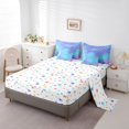 thumbnail image 3 of Ombre Fish Scales Full Bedding Sets, Gradient Mermaid Comforter Set, Dreamy Princess Room Decor Bedding (Comforter+Fitted+Flat Sheet+2 Pillowcases+2 Throw Pillow Covers) 7 Pieces Bed Set, 3 of 5