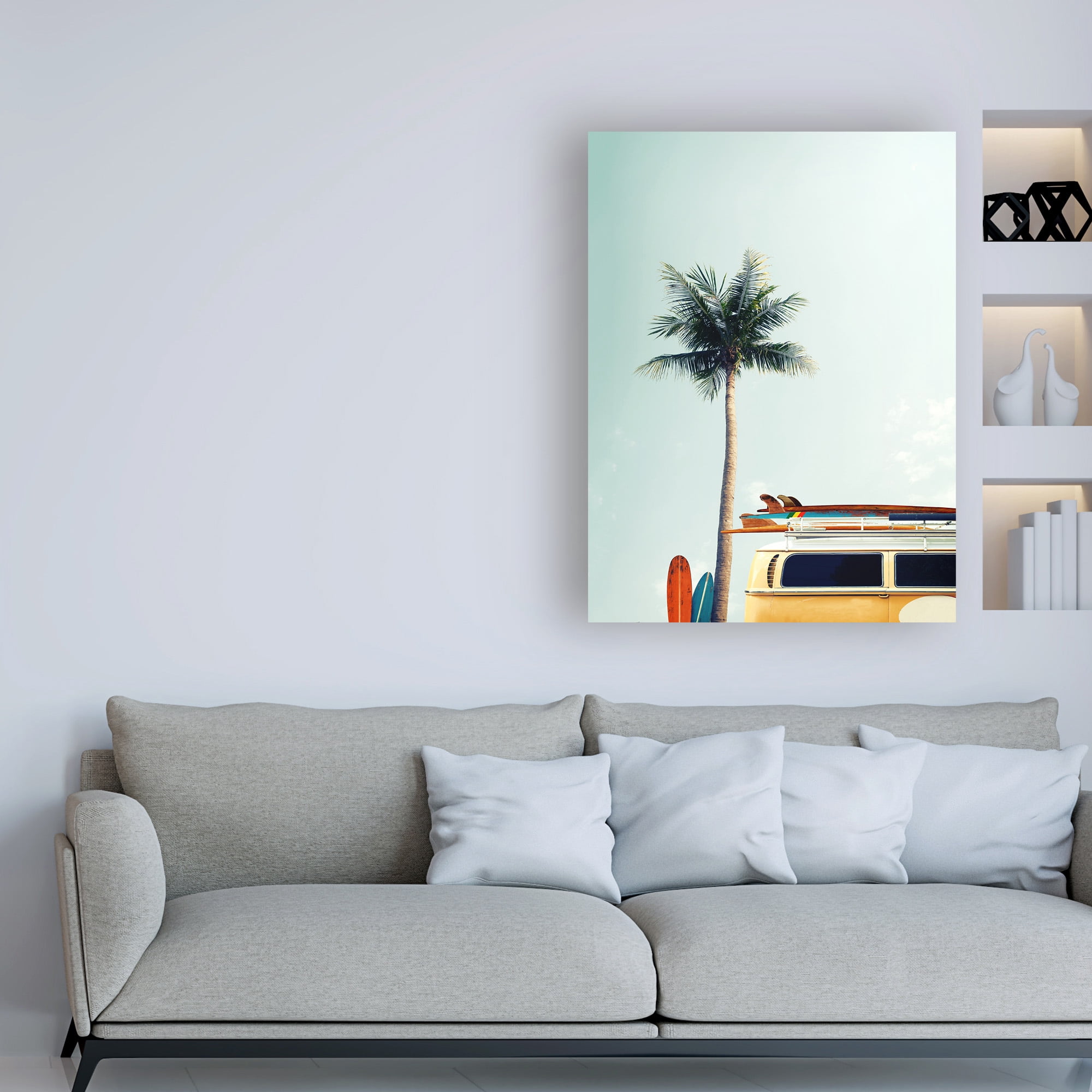 Trademark Fine Art 'Surf Bus Yellow Fabrikken' Canvas Art by Design Fabrikken