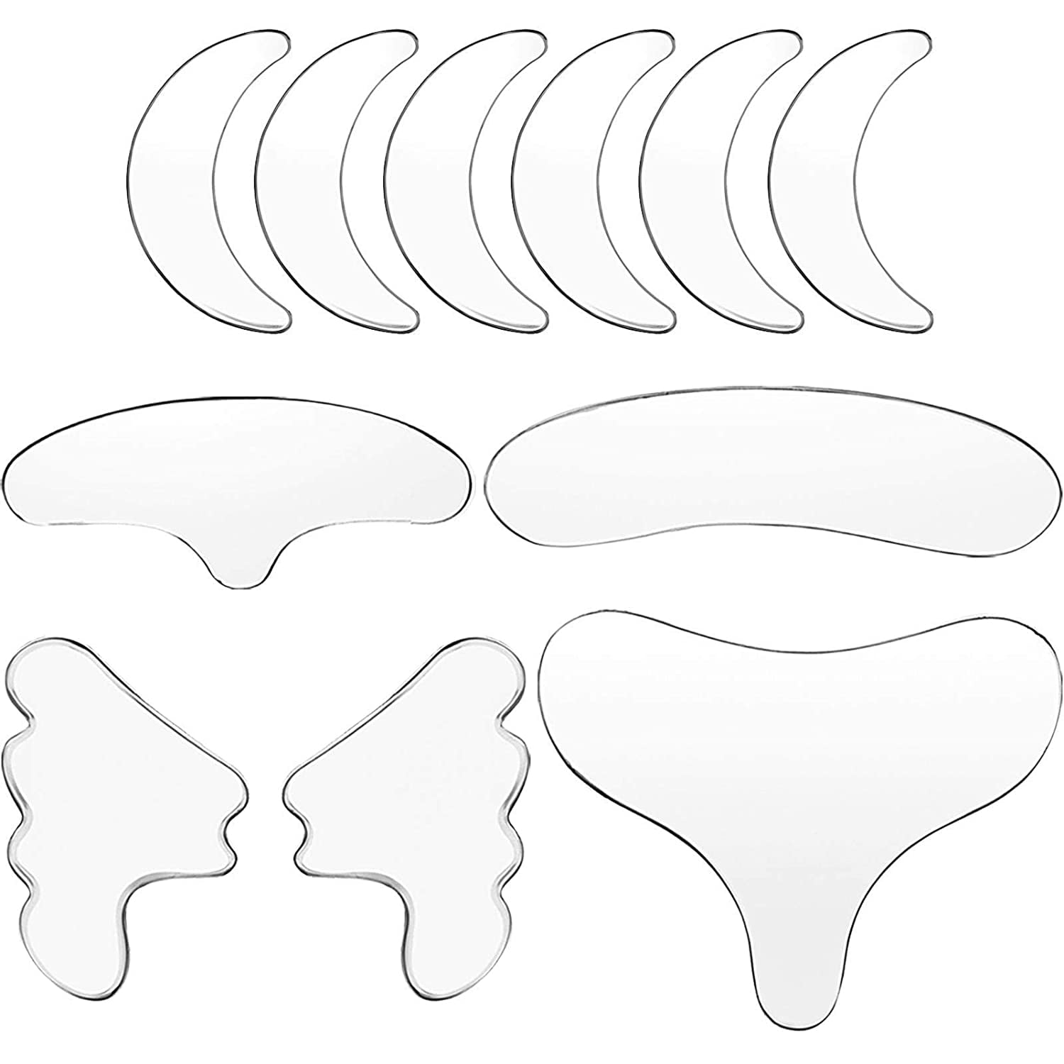 Topboutique 11 Pieces Reusable Silicone Chest Pads Patch Silicone Neck