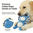 thumbnail image 5 of Blue Bear Plush Dog Toy with Rope Ring, Interactive Tug of War Chew Toy, Durable Teeth Cleaning Pet Toy for Small to Medium Dogs, 5 of 8