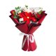 thumbnail image 1 of Ramo de flores de ganchillo de 17,7 pulgadas, tejido a mano, bendición eterna Rojo, 1 of 9