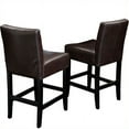 thumbnail image 1 of Noble House Tabouret de Comptoir 26 Pouces en Brun (Ensemble de 2), 1 of 2