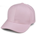 thumbnail image 3 of Daxton Premium Mid Profile Hat Semi Curved Visor Structured Cap, Pink, 3 of 4