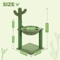 thumbnail image 5 of PAWZ Road 33" Cactus Cat Scratching Post Large Cat Scratcher with Big Hammock for Indoor Pet Green, 5 of 11