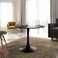 thumbnail image 3 of Velets Tulip Mid Century Modern Dining Table/Coffee Table with Round Top & Pedestal Base, Functional Table for Dining Room & Living Room - Perfect for Breakfast Nooks & Kitchens (Black, 32"), 3 of 5