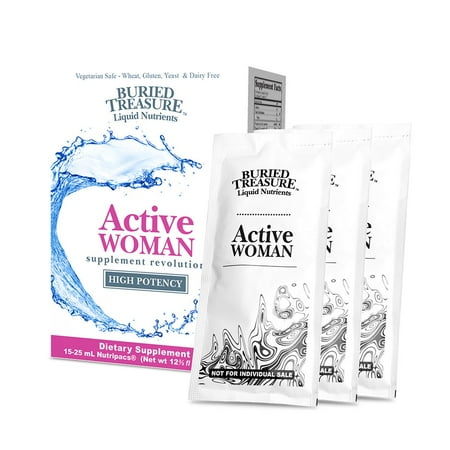 1.5 Liquid - Buried Treasure Liquid Nutrients Active Women Nutripacs, 15 Ct