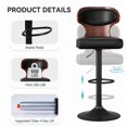 thumbnail image 7 of Daluvenix Set of 2 Wooden Swivel Bar Stool with Backrest, Counter Height Bar Chair for Kitchen & Dining Area, Black, 7 of 7