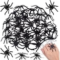 thumbnail image 1 of Spider Rings 200Pcs Halloween Rings for Kids Party Favors 1.96’’ Black Plastic Spider Rings Bulk for Kids Costume Accessories Halloween Party Decorations, 1 of 6
