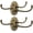 Vintage Antique Gold, variant on Set of 2 Rustic Cast Iron Swivel Wall Coat Hooks (Victorian Rustic Bronze)