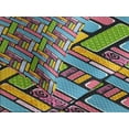thumbnail image 4 of Ambesonne Abstract Quilted Bedspread Set 3 Pcs, Stars Swirls Lines Dots, King Size, Multicolor, 4 of 5