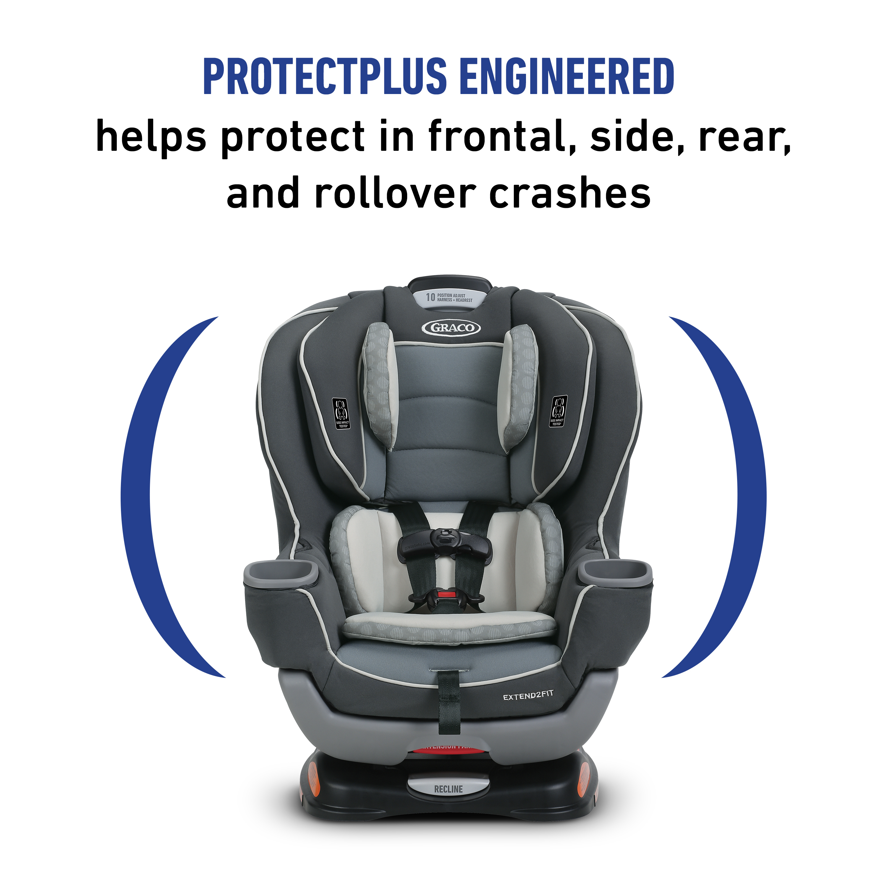 Graco Extend2Fit Convertible Car Seat, Ride Rear-Facing Longer, Valor - image 3 of 8