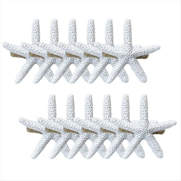 Juego de Servilleteros con Forma de Estrella de Mar, 12 Servilleteros con Forma de Estrella de Mar, A Granel para Decoración de Mesa de Comedor en la Playa, Servilletero