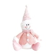 thumbnail image 3 of Muñeco de peluche navideño, adorno creativo, figura de peluche, muñeco de Navidad relleno para muñeco de nieve sentado, 3 of 9