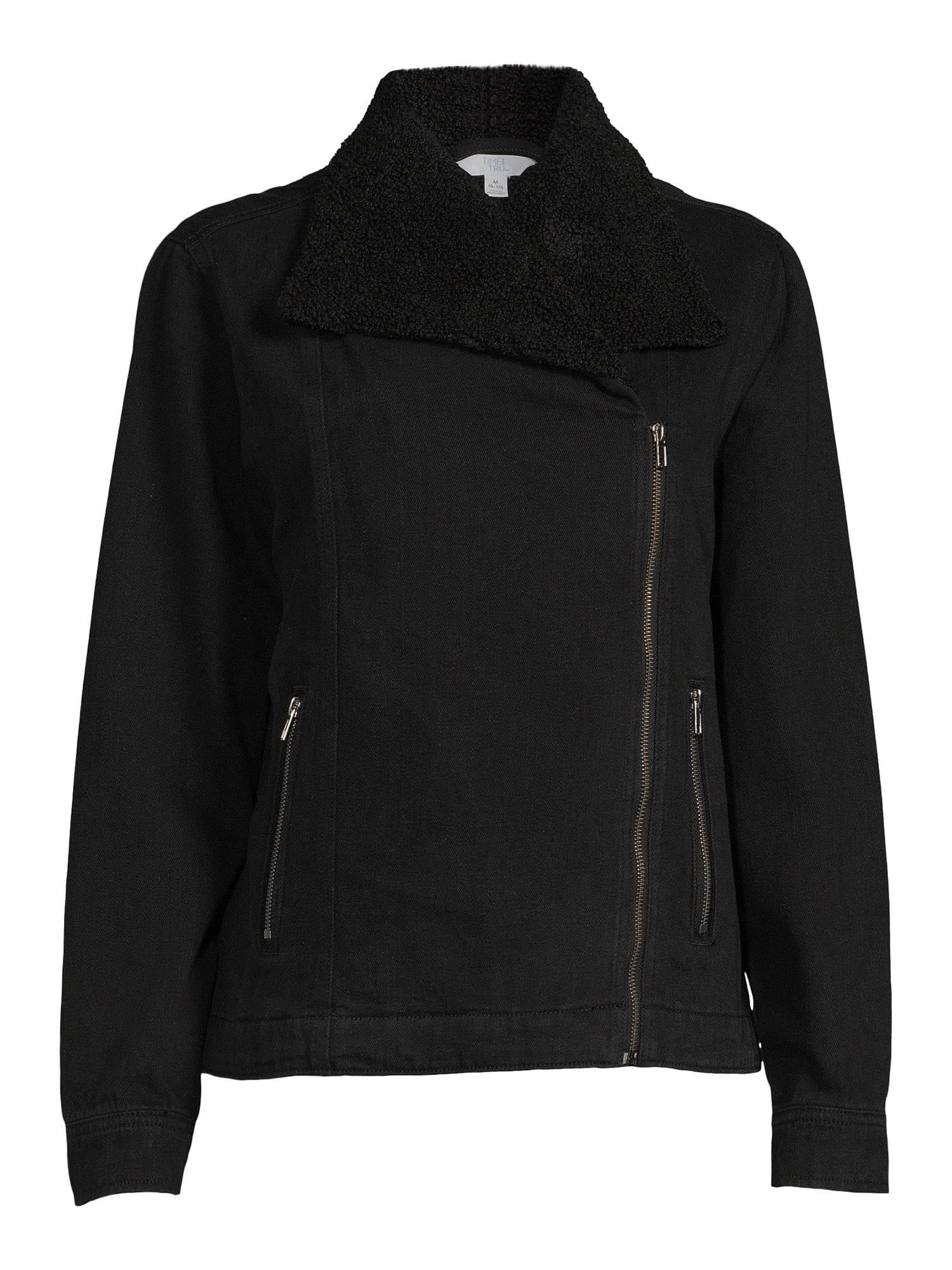 Time and Tru Women's Denim Faux Sherpa Jacket