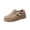 Khaki, variant on Women Fuzzy Fleece Lined Slip‑On Loafer Shoes, Plush Cozy Winter House Outdoor Slipper Booties, Elastic Strap Non‑Slip Flat Sole Footwear for Cold Weather Home Walking Daily Casual Activities