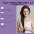 thumbnail image 3 of 2 in 1 Color Changing Foundation Stick with Brush, Long-Lasting Hydrating Concealer and Foundation Makeup, Adaptive Shade Match for Skin Tones, 3 of 4