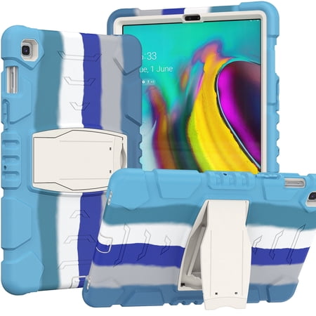 XYX Case for Samsung Galaxy Tab S5e 10.5 inch (SM-T720/SM-T725), Dual Layer Slim Heavy Shockproof Rugged Protective Cover Case with Kickstand (Colourful Blue)