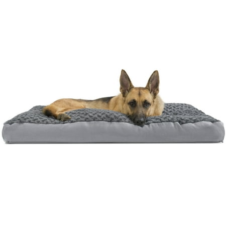 UPC: 0815181023041 | FurHaven Pet Products | Deluxe Plush Pillow Pet Bed for Dogs & Cats  Gray  Extra Large