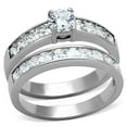 thumbnail image 1 of Bague pour Femmes en Acier Inoxydable Poli avec AAA Grade CZ en Transparent - Taille 6, 1 of 1