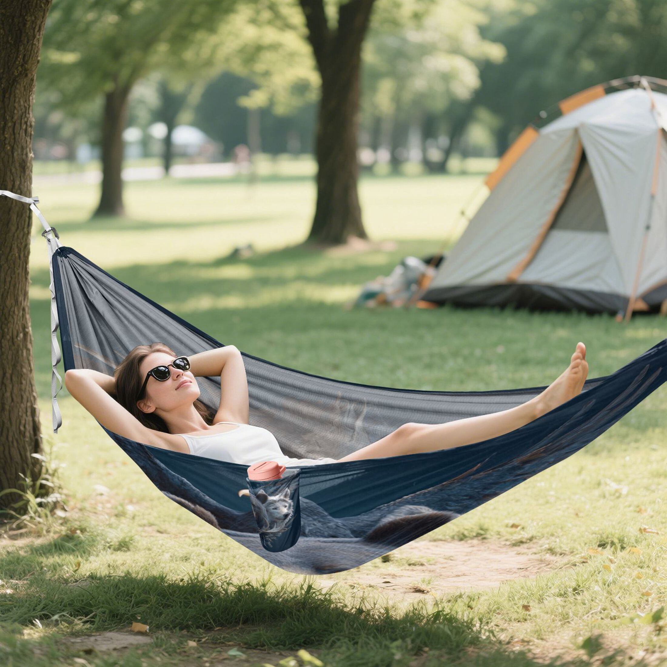 Hanging Hammock Portable Travel Camping For Outdooor Beach Camping Hiking Heads Of Various Animals