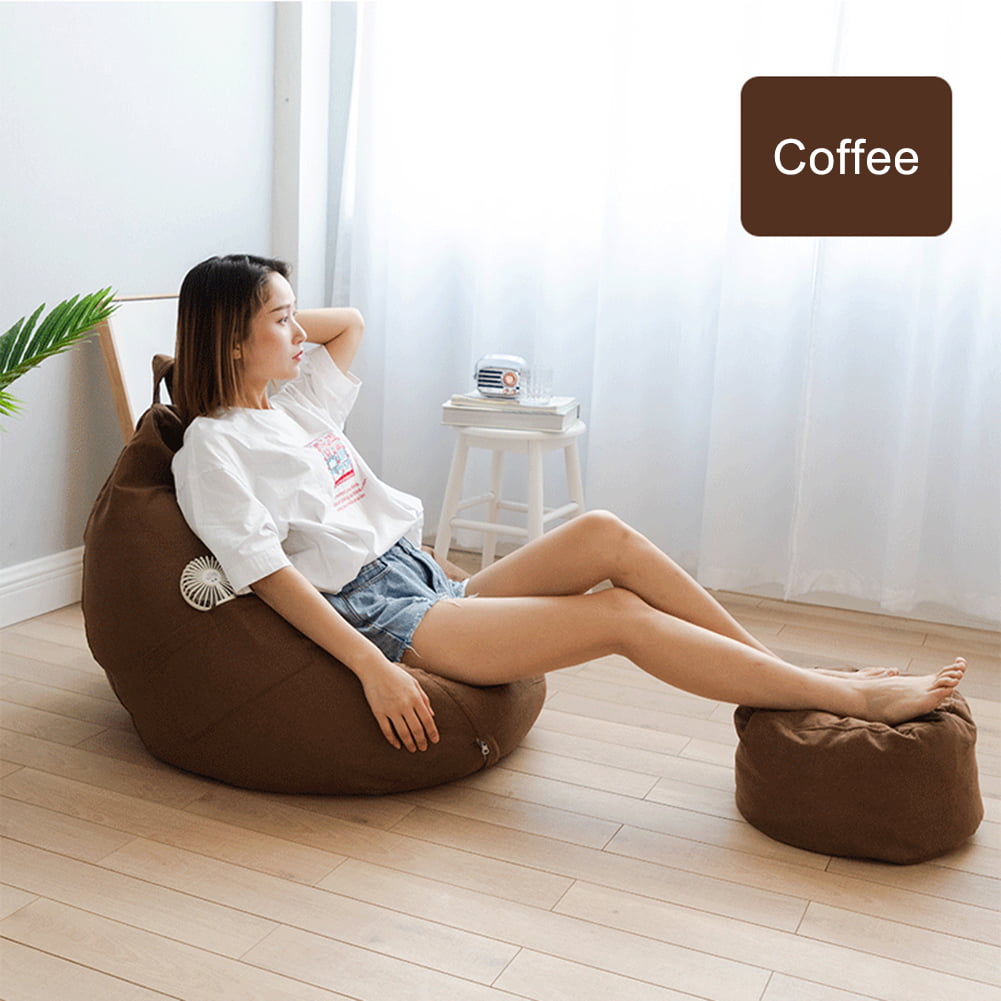 Details about   2 Seats Bean Bag Cover Chair Bed Lazy Lounger Cushion Pillow Indoor Outdoor 
