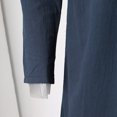 thumbnail image 4 of XDZJLR Mens Shirts Solid Color Fashion V Neck Robe Classic Wear Tee, 4 of 7