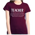 thumbnail image 1 of Shop4Ever Women's Teacher Definition Graphic T-Shirt Medium Maroon, 1 of 5
