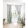 thumbnail image 3 of Green Pastoral Tree Blackout Curtains for Bedroom/Living Room, Thermal Insulated Kitchen Curtains, Vintage Botanical Spring Grommet Darkening Window Treatment Drapes 42"x84"x2, 3 of 8