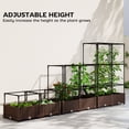 thumbnail image 4 of Outsunny Raised Garden Bed with Trellis, 46.5" Tomato Cage with Crop Cage, Self Watering Planter Box with Drainage Holes and Plugs, White, 4 of 9
