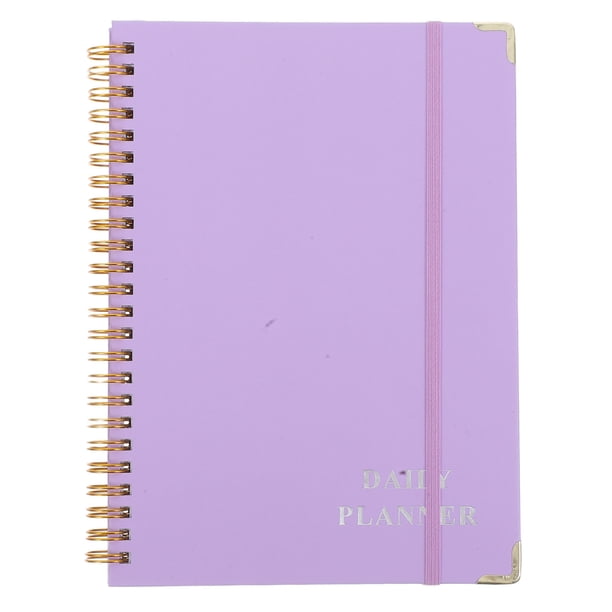 Cuaderno planificador diario A5 sin fecha, pequeño diario en espiral para el trabajo, la escuela y el hogar, cuaderno de escritura rayado para hombres y mujeres