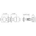 thumbnail image 4 of Design House Pro Cambridge Entry  Door Knob, Polished Brass, 4 of 14