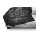thumbnail image 3 of Motorcycle Soft Flannel Fleece Throw Blanket, Born to Die Words Bike on Grunge Effect Retro Style, Cozy Plush for Indoor and Outdoor Use, 50" x 70", Dark Green Warm Taupe, by Ambesonne, 3 of 6