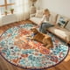 thumbnail image 3 of Alfombra Lahome con medallón floral bohemio redondo de 180 cm, lavable, 3 of 8