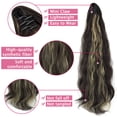thumbnail image 5 of LELINTA 24 inch Ponytail Extension Wavy Curly Synthetic Hair Hairpieces Long Thick Pony Tails with Jaw Clip for Women Girls 16Colors 135g/24", 5 of 8